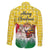 Venezuela Christmas Family Matching Off The Shoulder Long Sleeve Dress and Hawaiian Shirt with Santa on Horse Traditional Outfit Snowflakes and Yellow Plaid - Wonder Print Shop