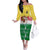 Venezuela Christmas Family Matching Off The Shoulder Long Sleeve Dress and Hawaiian Shirt with Santa on Horse Traditional Outfit Snowflakes and Yellow Plaid - Wonder Print Shop