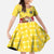 Venezuela Christmas Family Matching Off Shoulder Maxi Dress and Hawaiian Shirt with Santa on Horse Traditional Outfit Snowflakes and Yellow Plaid - Wonder Print Shop