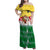 Venezuela Christmas Family Matching Off Shoulder Maxi Dress and Hawaiian Shirt with Santa on Horse Traditional Outfit Snowflakes and Yellow Plaid - Wonder Print Shop