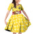 Venezuela Christmas Family Matching Off Shoulder Short Dress and Hawaiian Shirt with Santa on Horse Traditional Outfit Snowflakes and Yellow Plaid - Wonder Print Shop