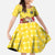 Venezuela Christmas Family Matching Summer Maxi Dress and Hawaiian Shirt with Santa on Horse Traditional Outfit Snowflakes and Yellow Plaid - Wonder Print Shop
