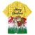 Venezuela Christmas Family Matching Summer Maxi Dress and Hawaiian Shirt with Santa on Horse Traditional Outfit Snowflakes and Yellow Plaid - Wonder Print Shop