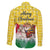 Venezuela Christmas Family Matching Summer Maxi Dress and Hawaiian Shirt with Santa on Horse Traditional Outfit Snowflakes and Yellow Plaid - Wonder Print Shop