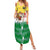 Venezuela Christmas Family Matching Summer Maxi Dress and Hawaiian Shirt with Santa on Horse Traditional Outfit Snowflakes and Yellow Plaid - Wonder Print Shop
