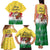 Venezuela Christmas Family Matching Tank Maxi Dress and Hawaiian Shirt with Santa on Horse Traditional Outfit Snowflakes and Yellow Plaid - Wonder Print Shop