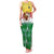 Venezuela Christmas Family Matching Tank Maxi Dress and Hawaiian Shirt with Santa on Horse Traditional Outfit Snowflakes and Yellow Plaid - Wonder Print Shop