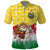 Venezuela Christmas Polo Shirt with Santa on Horse Traditional Outfit Snowflakes and Yellow Plaid - Wonder Print Shop