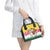 Venezuela Christmas Shoulder Handbag with Santa on Horse Traditional Outfit Snowflakes and Yellow Plaid - Wonder Print Shop