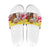 Venezuela Christmas Slide Sandals with Santa on Horse Traditional Outfit Snowflakes and Yellow Plaid - Wonder Print Shop