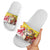 Venezuela Christmas Slide Sandals with Santa on Horse Traditional Outfit Snowflakes and Yellow Plaid - Wonder Print Shop