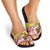 Venezuela Christmas Slide Sandals with Santa on Horse Traditional Outfit Snowflakes and Yellow Plaid - Wonder Print Shop