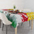 Venezuela Christmas Tablecloth with Santa on Horse Traditional Outfit Snowflakes and Yellow Plaid - Wonder Print Shop