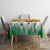 Venezuela Christmas Tablecloth with Santa on Horse Traditional Outfit Snowflakes and Yellow Plaid - Wonder Print Shop