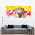 Venezuela Christmas Tapestry with Santa on Horse Traditional Outfit Snowflakes and Yellow Plaid - Wonder Print Shop