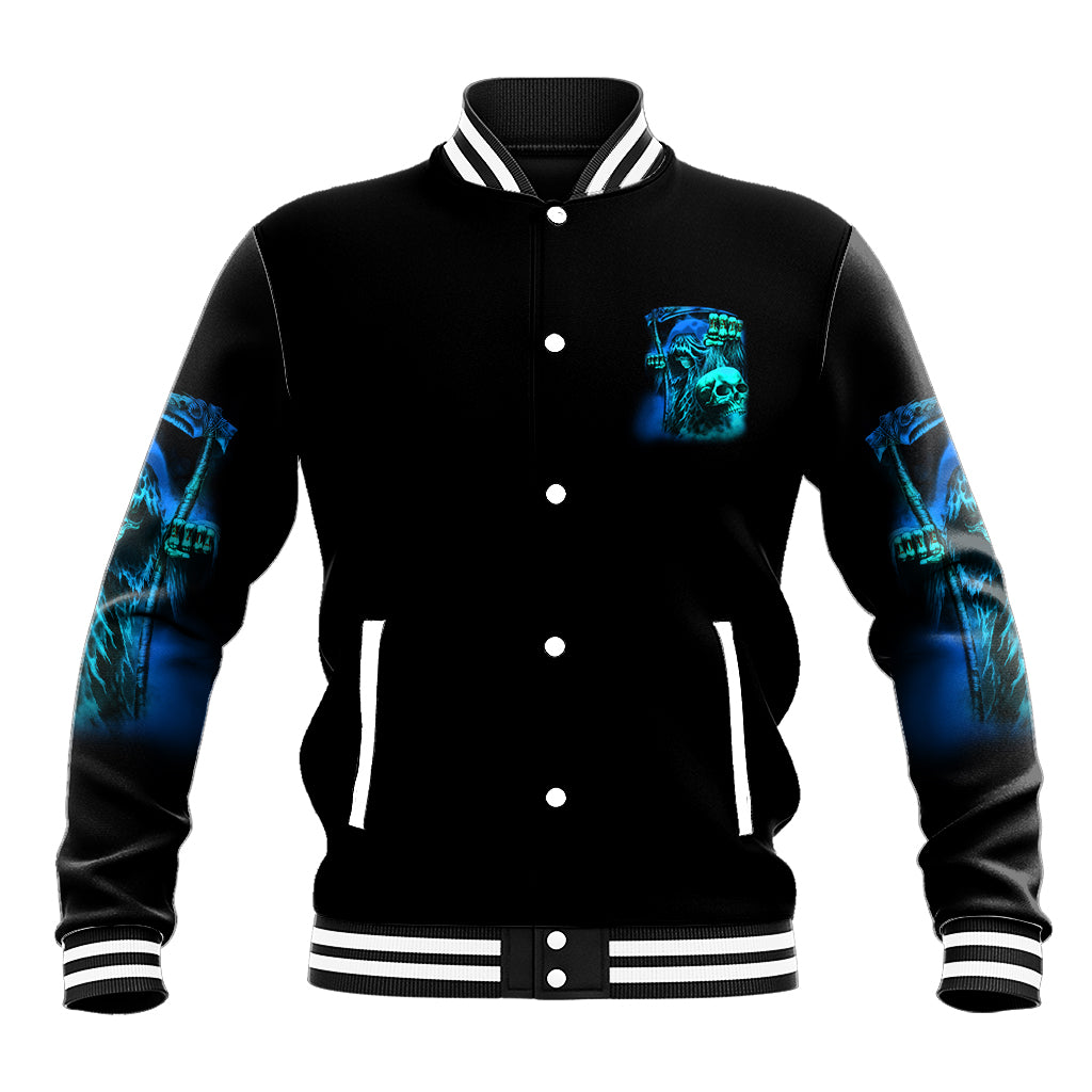 Tread Carefully Skull Baseball Jacket - Wonder Print Shop
