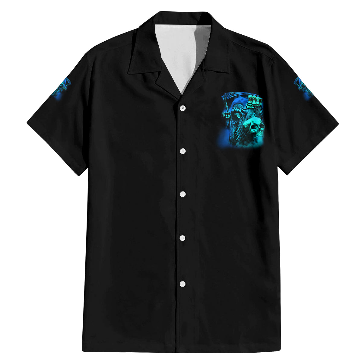 Tread Carefully Skull Family Matching Mermaid Dress and Hawaiian Shirt - Wonder Print Shop