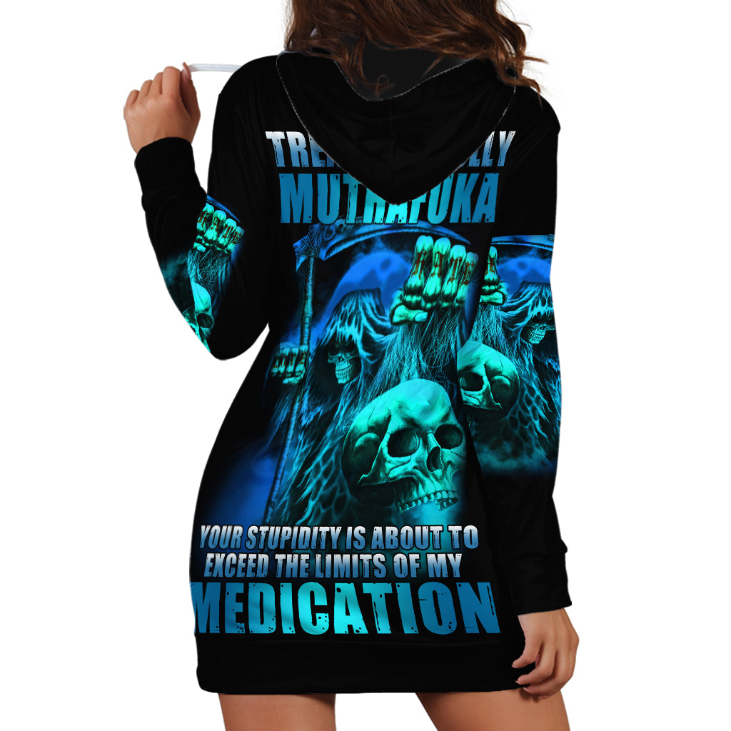 Tread Carefully Skull Hoodie Dress - Wonder Print Shop