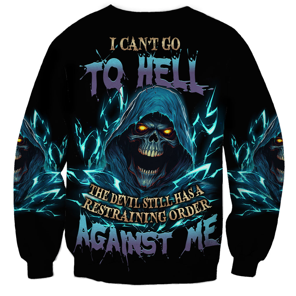 I Can't Go To Hell Mad Reaper Skull Sweatshirt - Wonder Print Shop