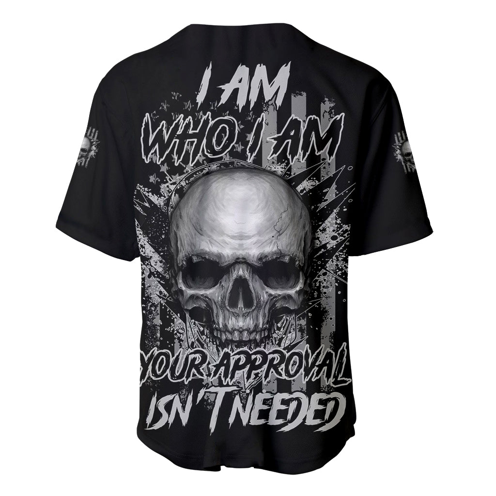 I Am Who I Am Skull Baseball Jersey - Wonder Print Shop
