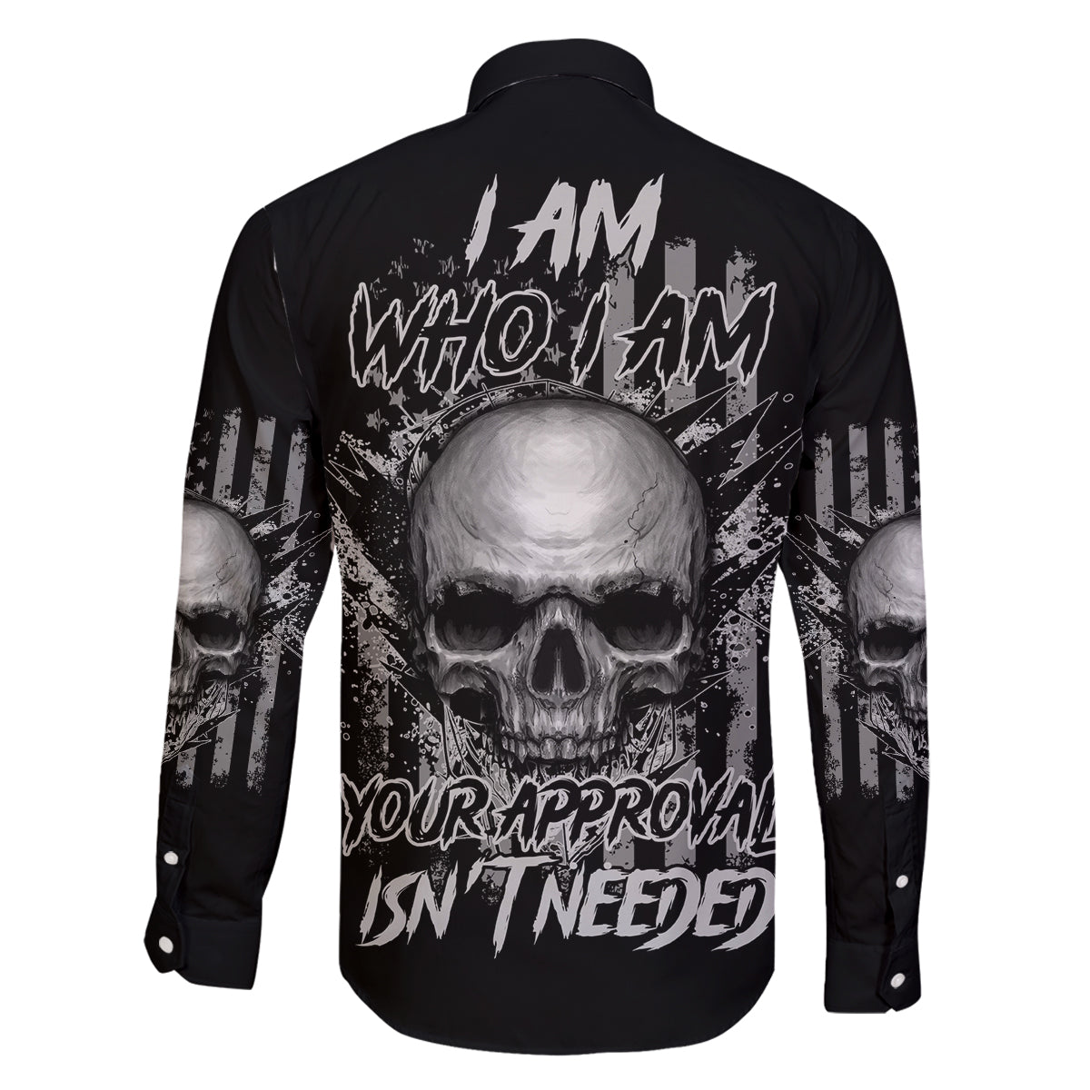 I Am Who I Am Skull Family Matching Off Shoulder Short Dress and Hawaiian Shirt - Wonder Print Shop