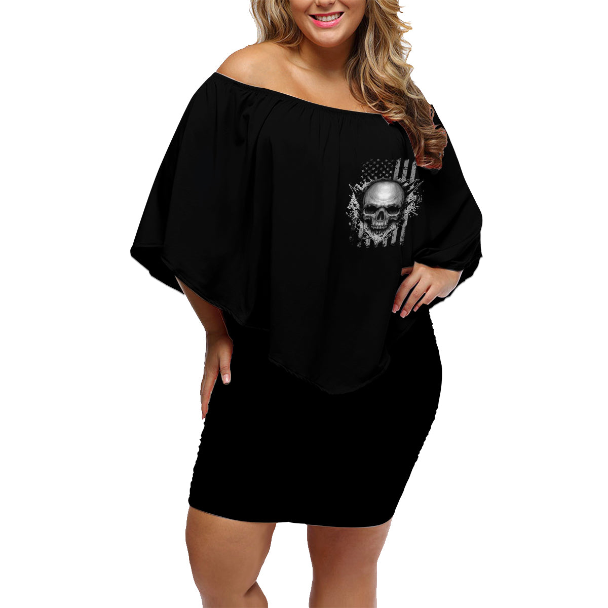 I Am Who I Am Skull Family Matching Off Shoulder Short Dress and Hawaiian Shirt - Wonder Print Shop