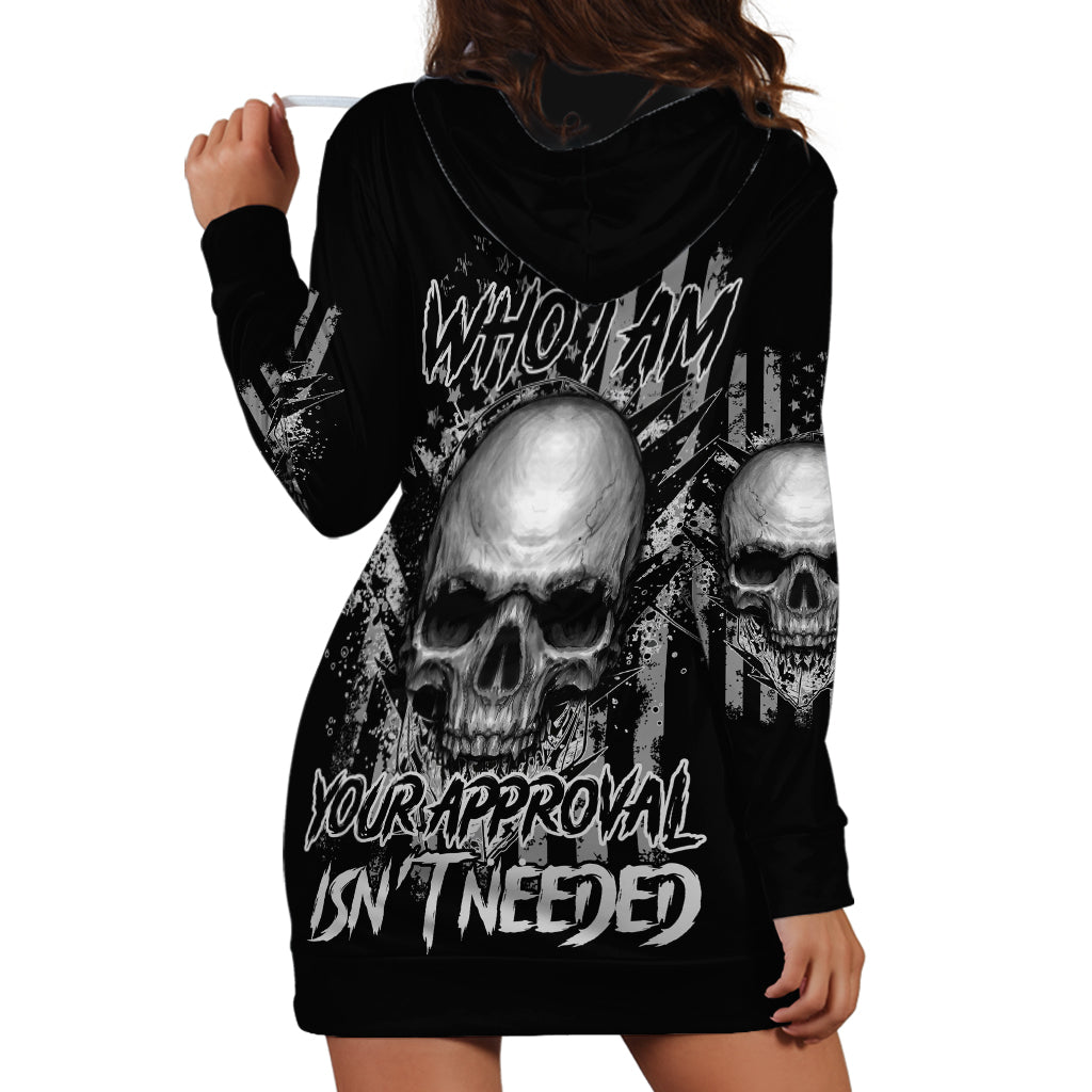 I Am Who I Am Skull Hoodie Dress - Wonder Print Shop