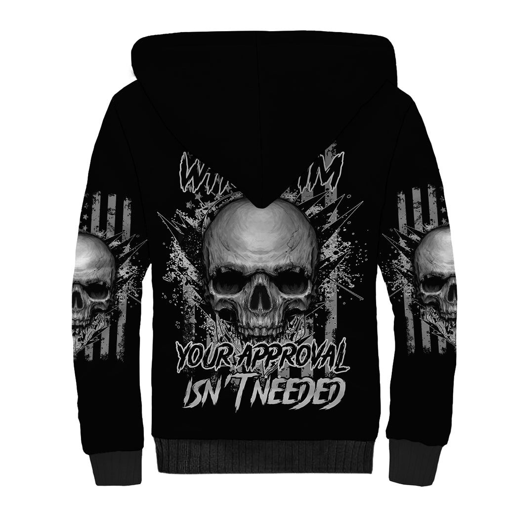 I Am Who I Am Skull Sherpa Hoodie - Wonder Print Shop