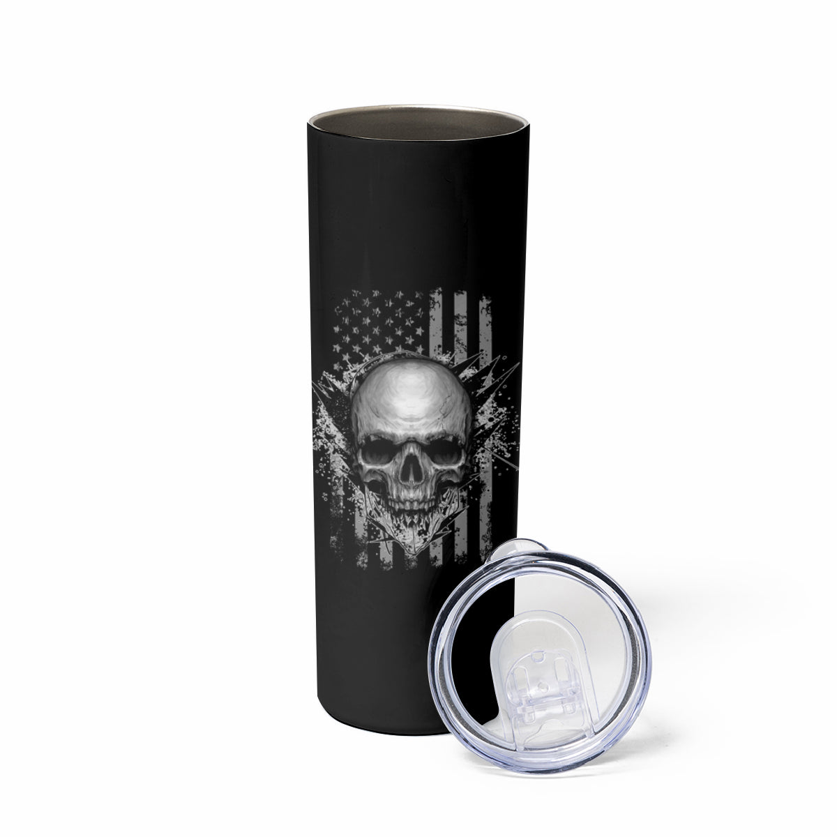 I Am Who I Am Skull Skinny Tumbler - Wonder Print Shop