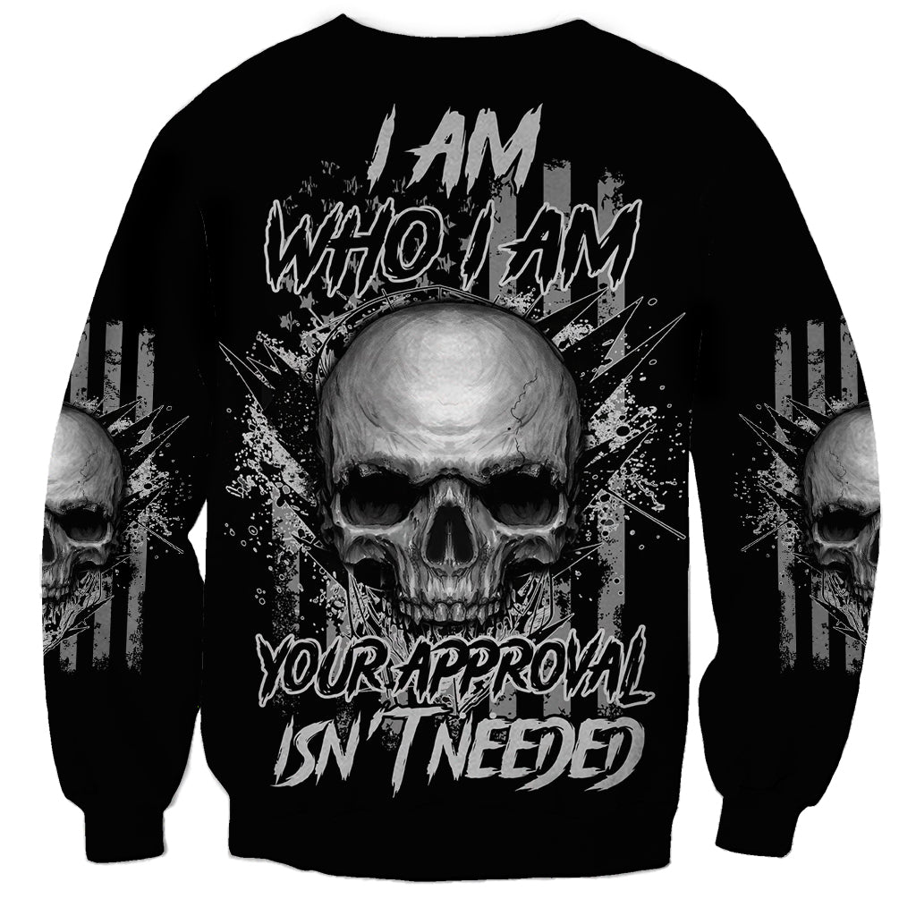 I Am Who I Am Skull Sweatshirt - Wonder Print Shop