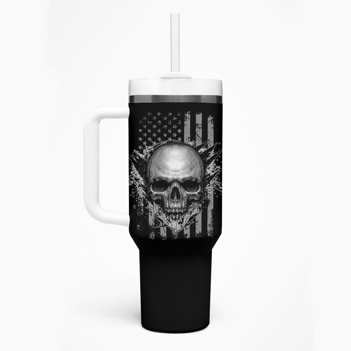 I Am Who I Am Skull Tumbler With Handle - Wonder Print Shop