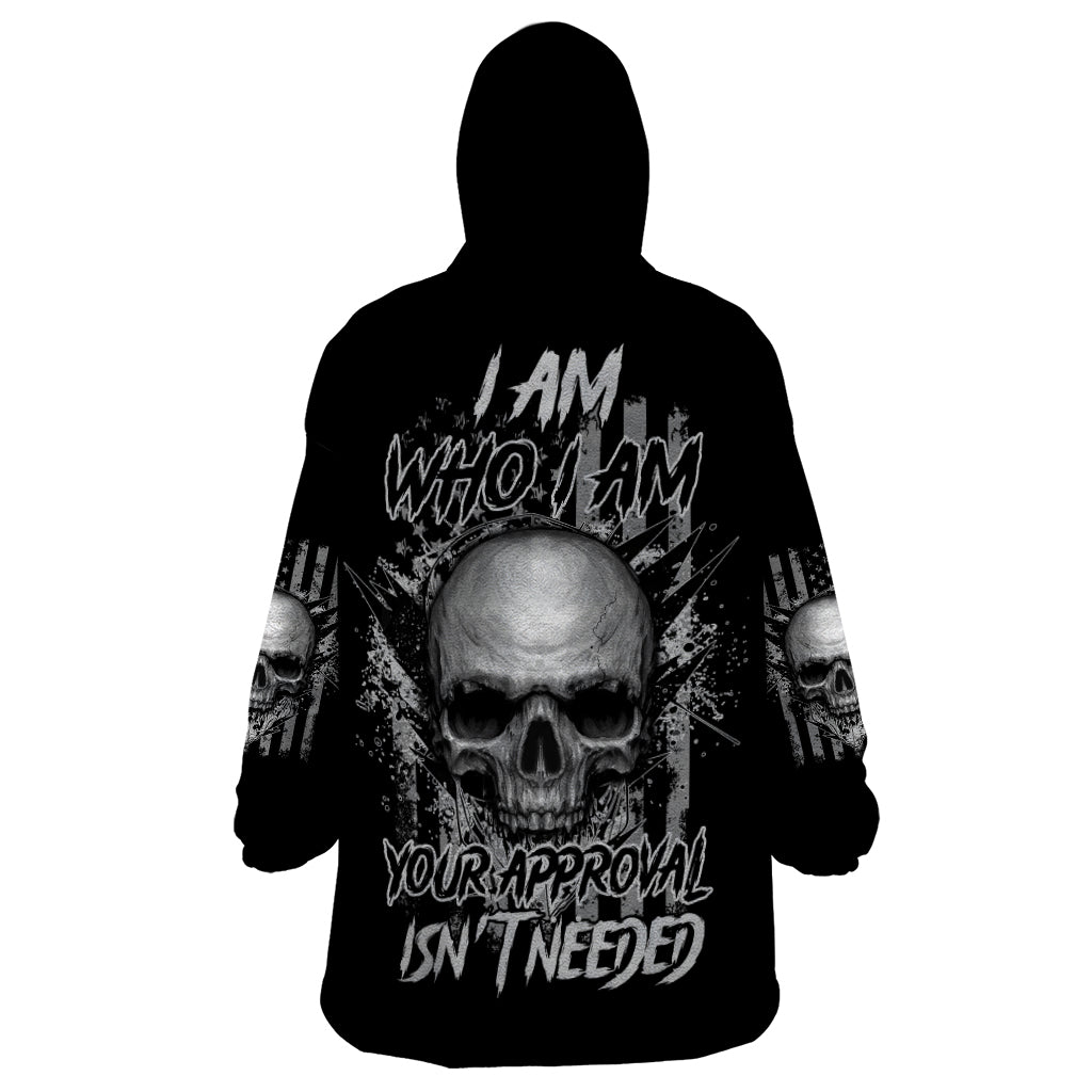 I Am Who I Am Skull Wearable Blanket Hoodie - Wonder Print Shop