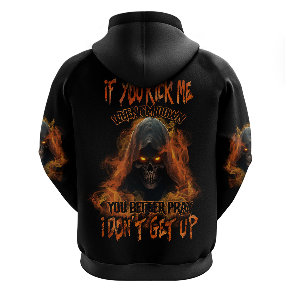 If You Kick Me When I'm Down Hoodie - Wonder Print Shop
