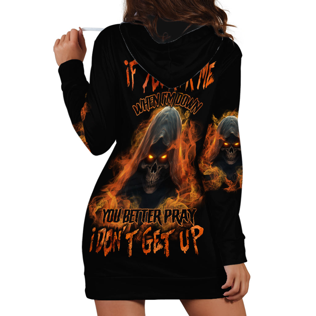 If You Kick Me When I'm Down Hoodie Dress - Wonder Print Shop
