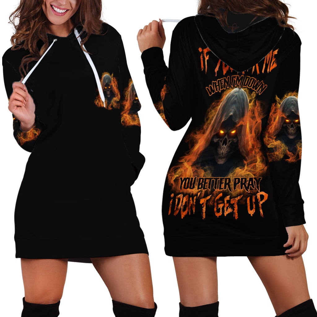 If You Kick Me When I'm Down Hoodie Dress - Wonder Print Shop