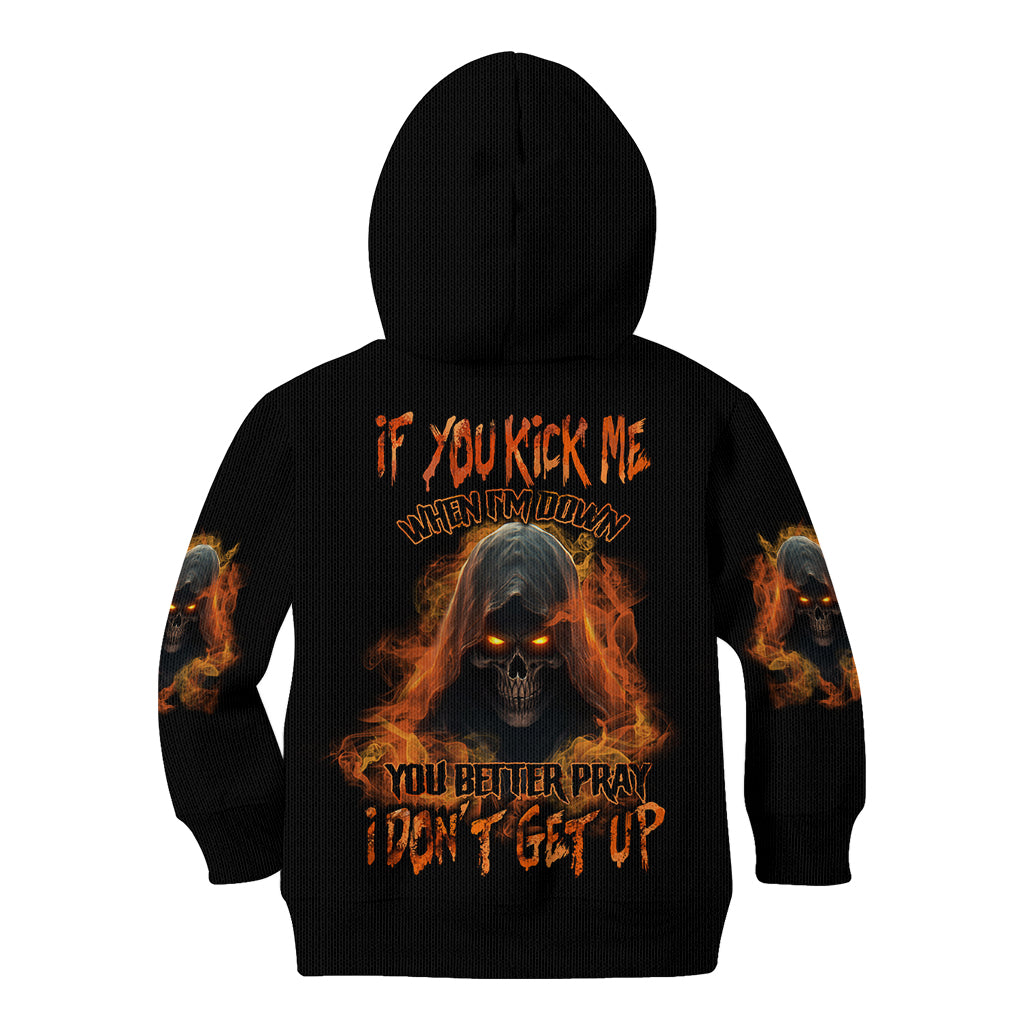 If You Kick Me When I'm Down Kid Hoodie - Wonder Print Shop