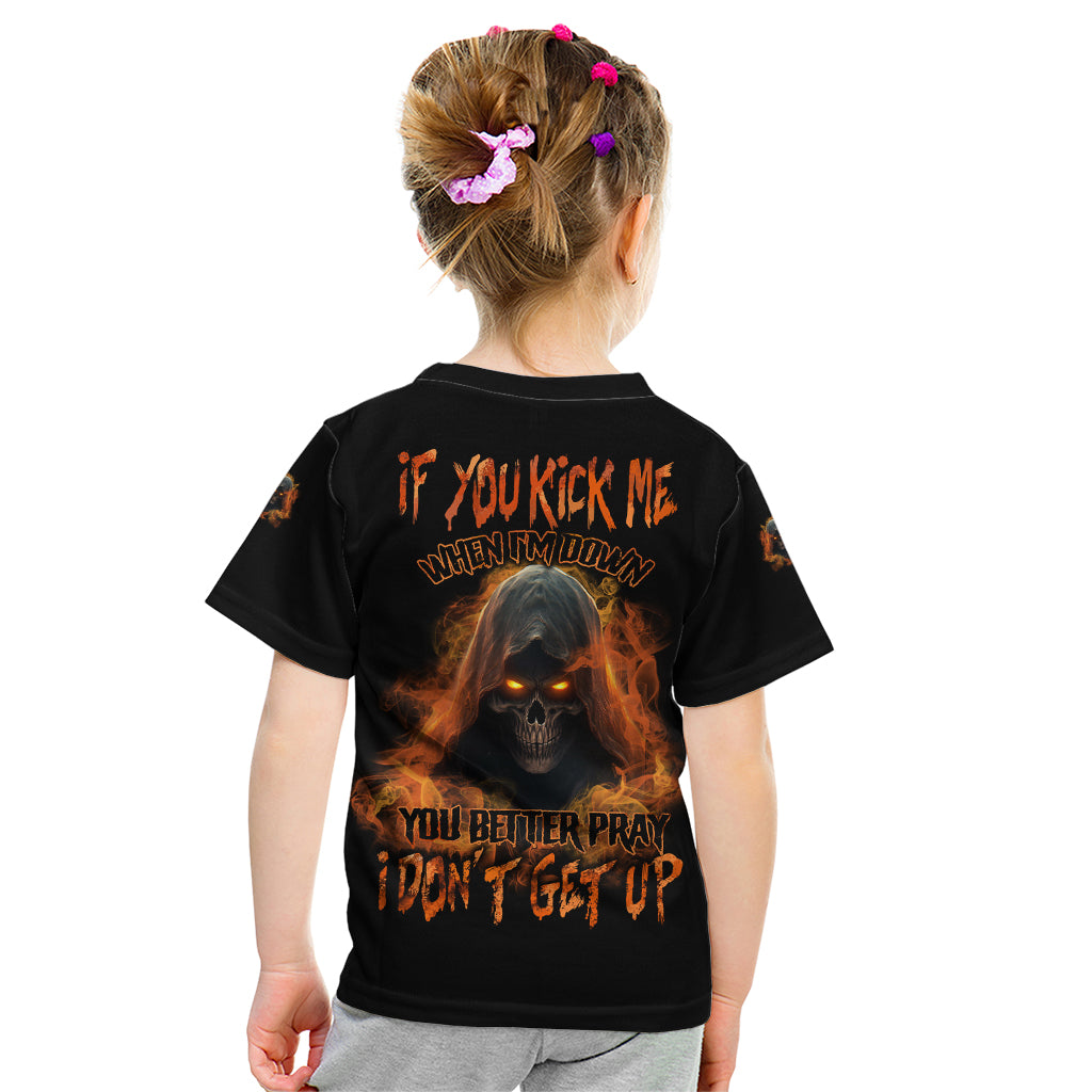 If You Kick Me When I'm Down Kid T Shirt - Wonder Print Shop