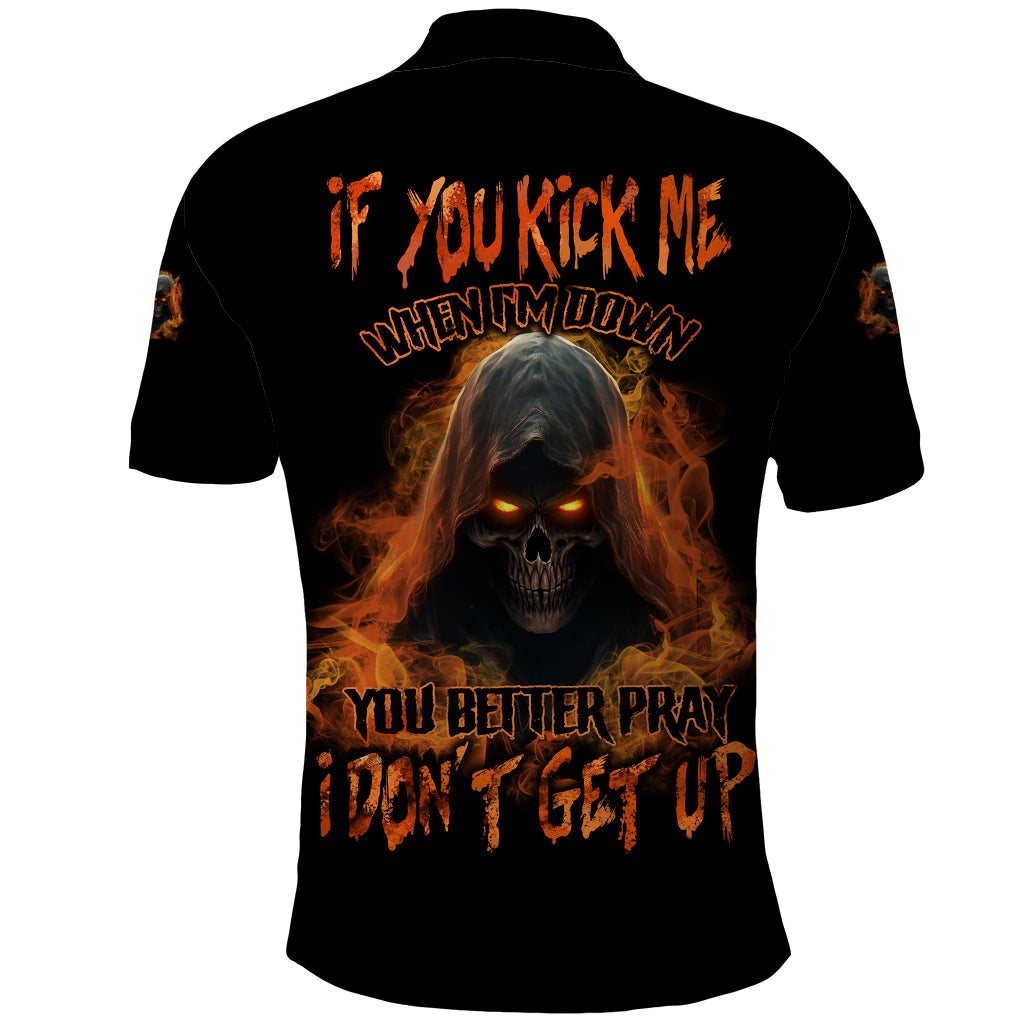 If You Kick Me When I'm Down Polo Shirt - Wonder Print Shop