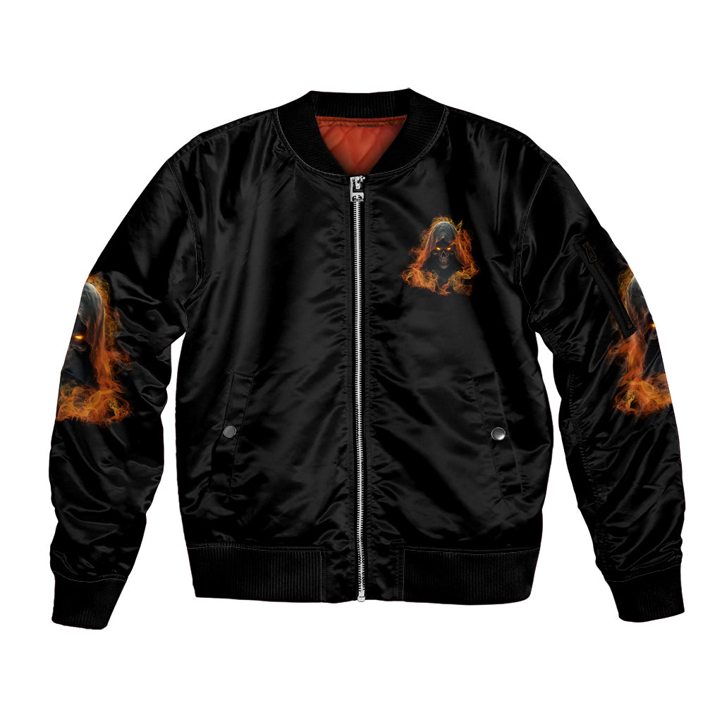 If You Kick Me When I'm Down Sleeve Zip Bomber Jacket - Wonder Print Shop