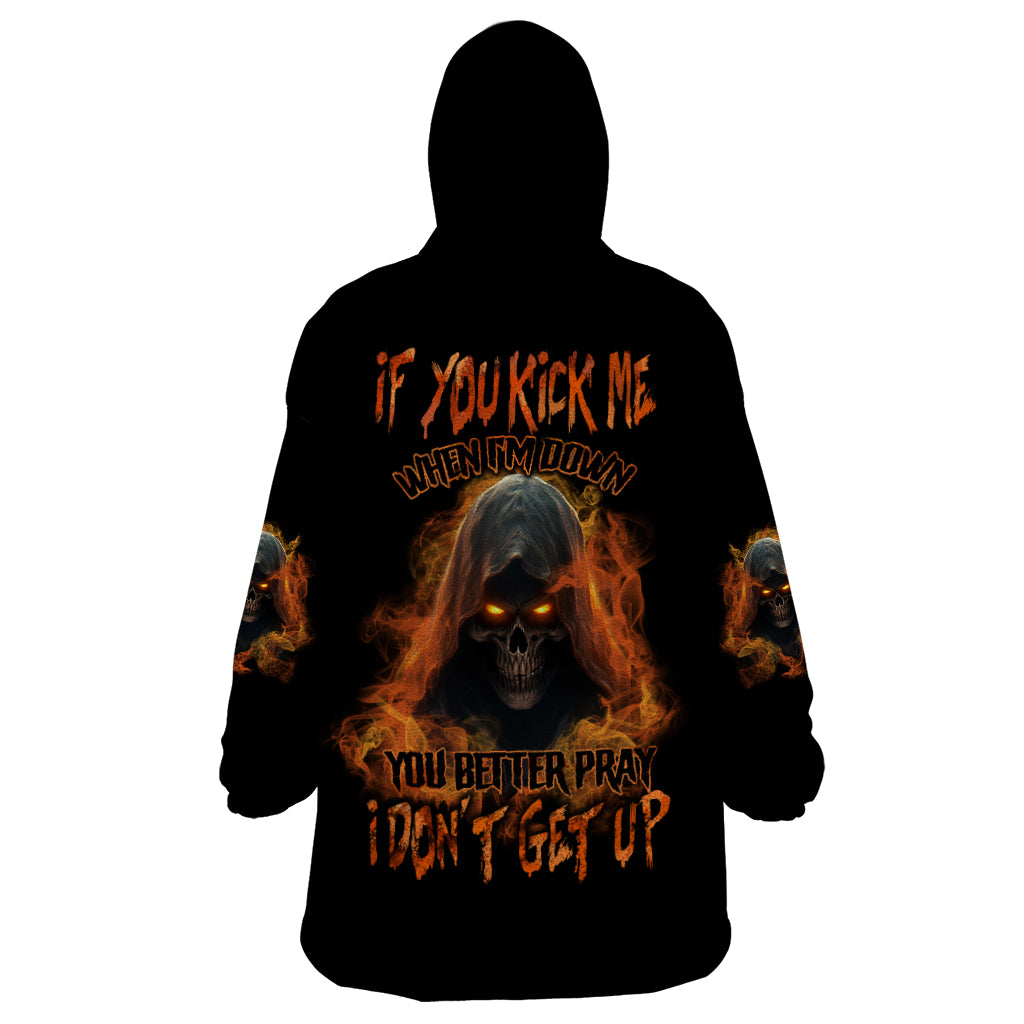 If You Kick Me When I'm Down Wearable Blanket Hoodie - Wonder Print Shop