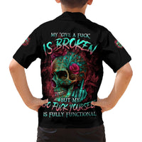 Give Me A F Is Broken But My Go F Yourself Family Matching Short Sleeve Bodycon Dress and Hawaiian Shirt - Wonder Print Shop