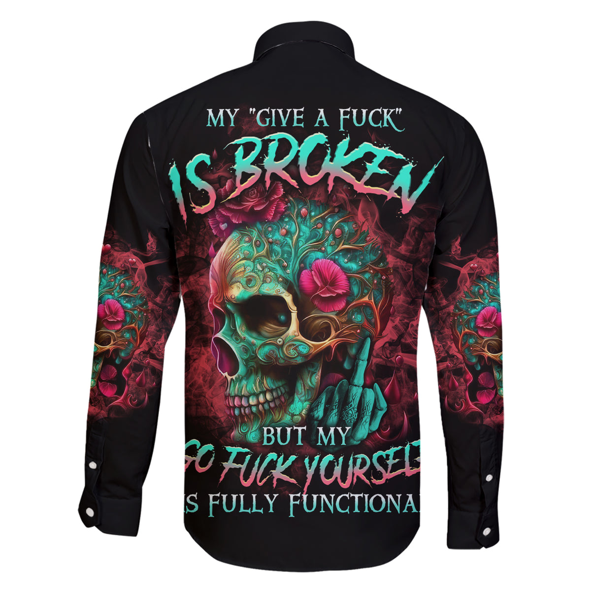 Give Me A F Is Broken But My Go F Yourself Family Matching Short Sleeve Bodycon Dress and Hawaiian Shirt - Wonder Print Shop