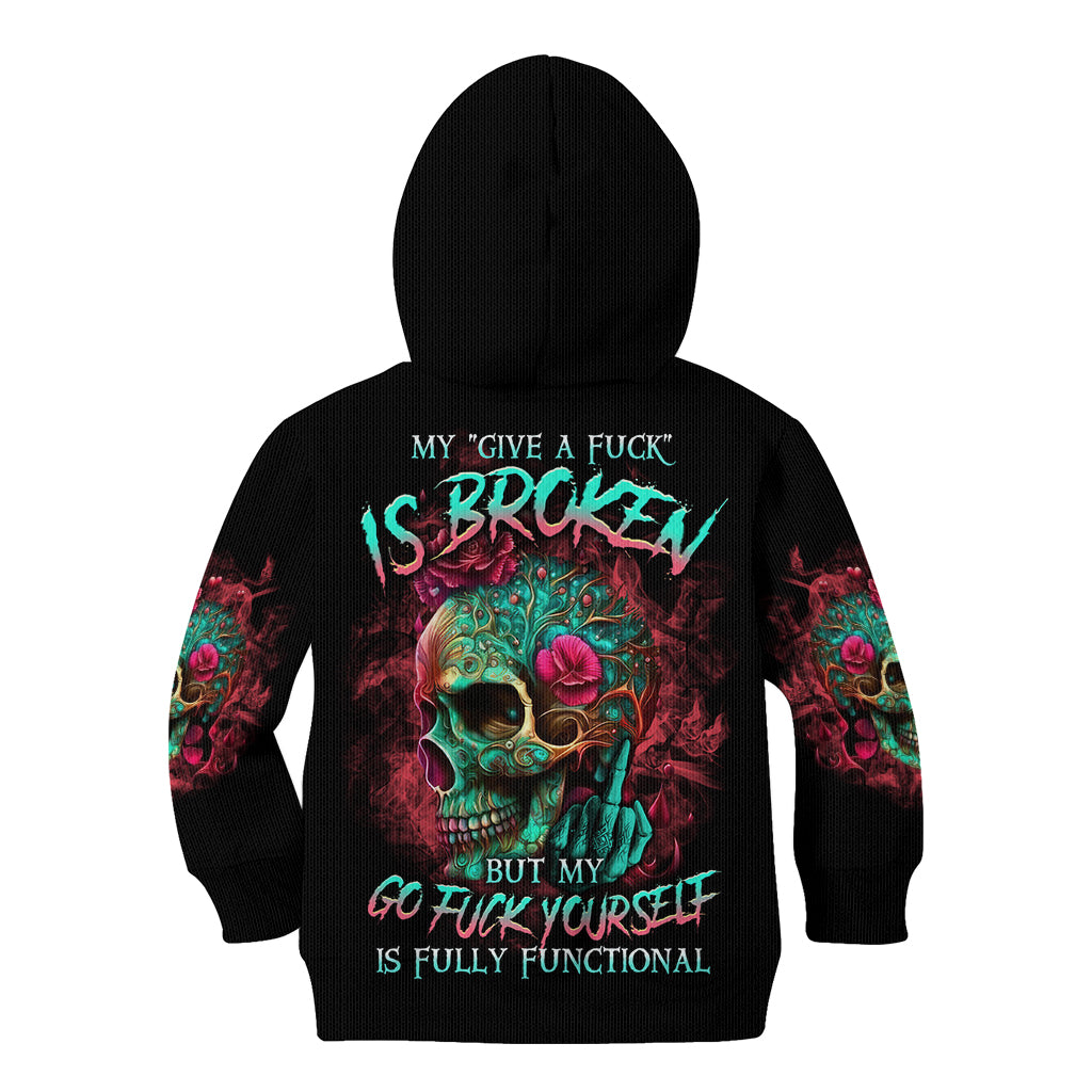 Give Me A F Is Broken But My Go F Yourself Kid Hoodie - Wonder Print Shop