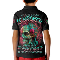 Give Me A F Is Broken But My Go F Yourself Kid Polo Shirt - Wonder Print Shop