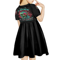 Give Me A F Is Broken But My Go F Yourself Kid Short Sleeve Dress - Wonder Print Shop