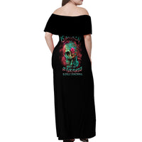 Give Me A F Is Broken But My Go F Yourself Off Shoulder Maxi Dress - Wonder Print Shop