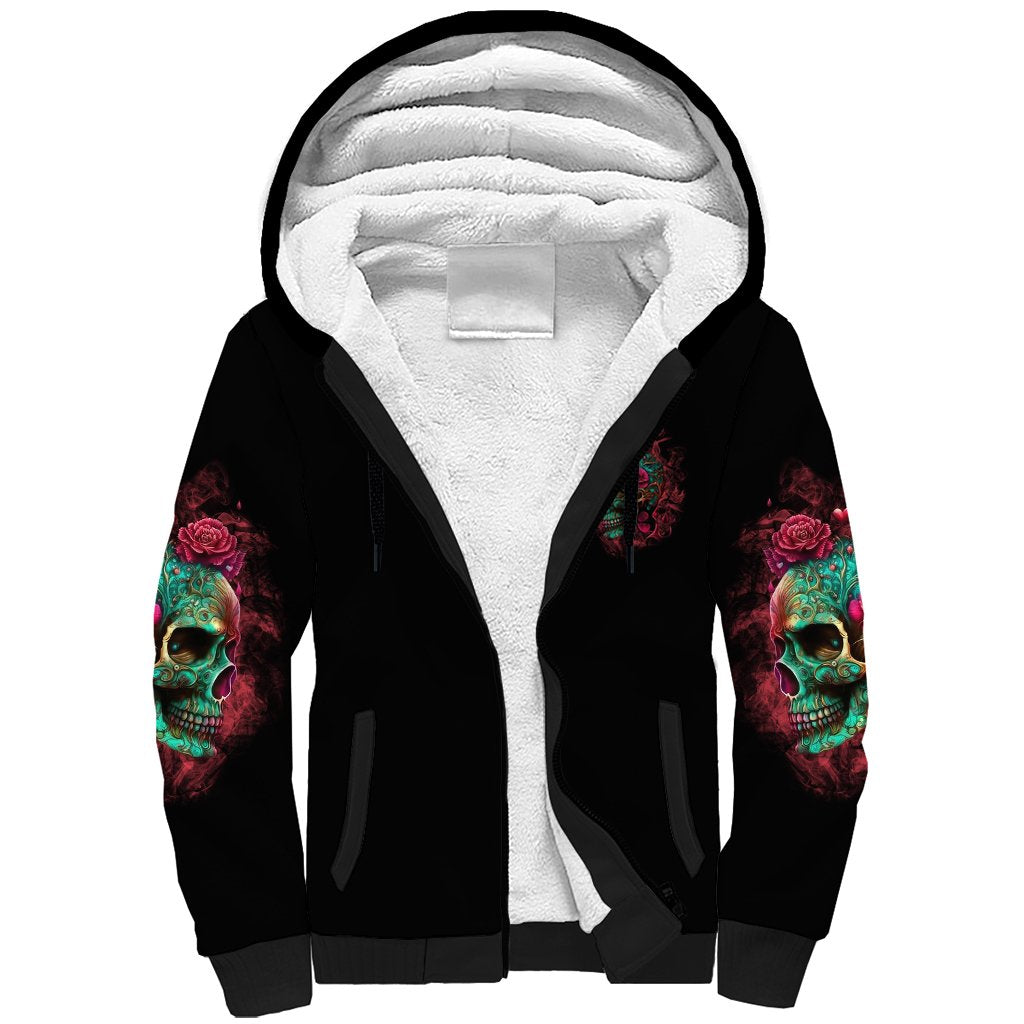 Give Me A F Is Broken But My Go F Yourself Sherpa Hoodie - Wonder Print Shop