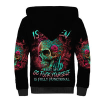 Give Me A F Is Broken But My Go F Yourself Sherpa Hoodie - Wonder Print Shop