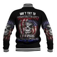 Don't Try To Figure Me Out Baseball Jacket - Wonder Print Shop