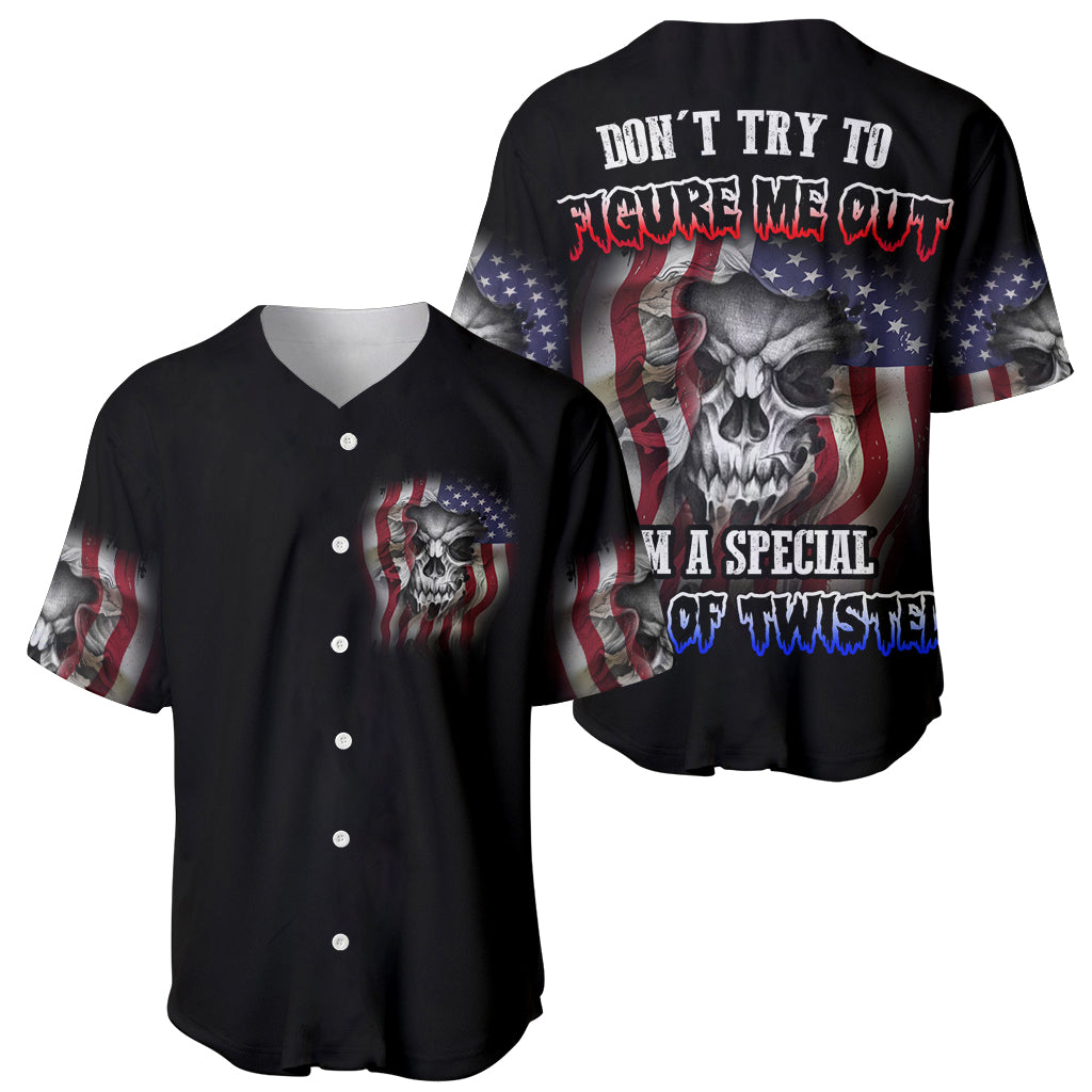 Don't Try To Figure Me Out Baseball Jersey - Wonder Print Shop